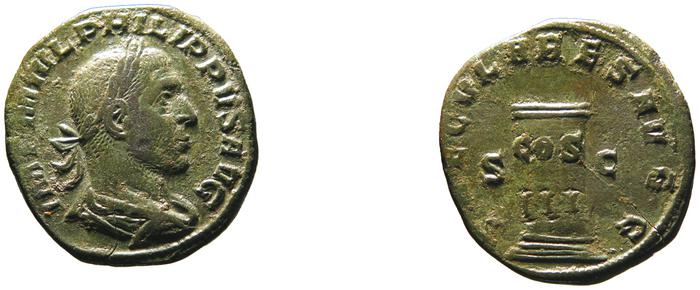 RIC IV Philip I 162A, реверс, Британский музей