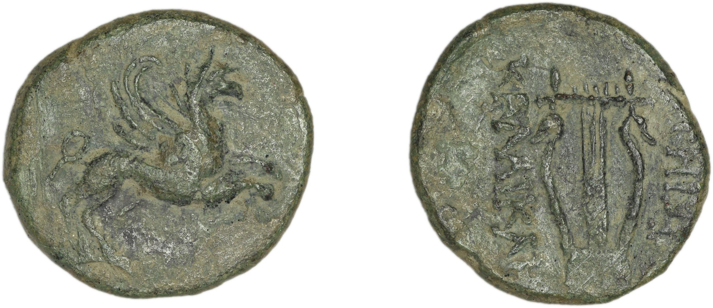 Teos Kinns 1980 Period III, AE 10, аверс, Британский музей