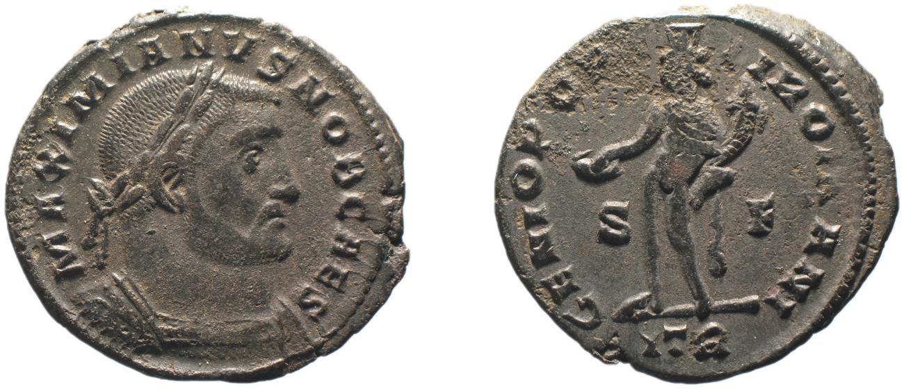 RIC VI Treveri 535b, аверс, Британский музей