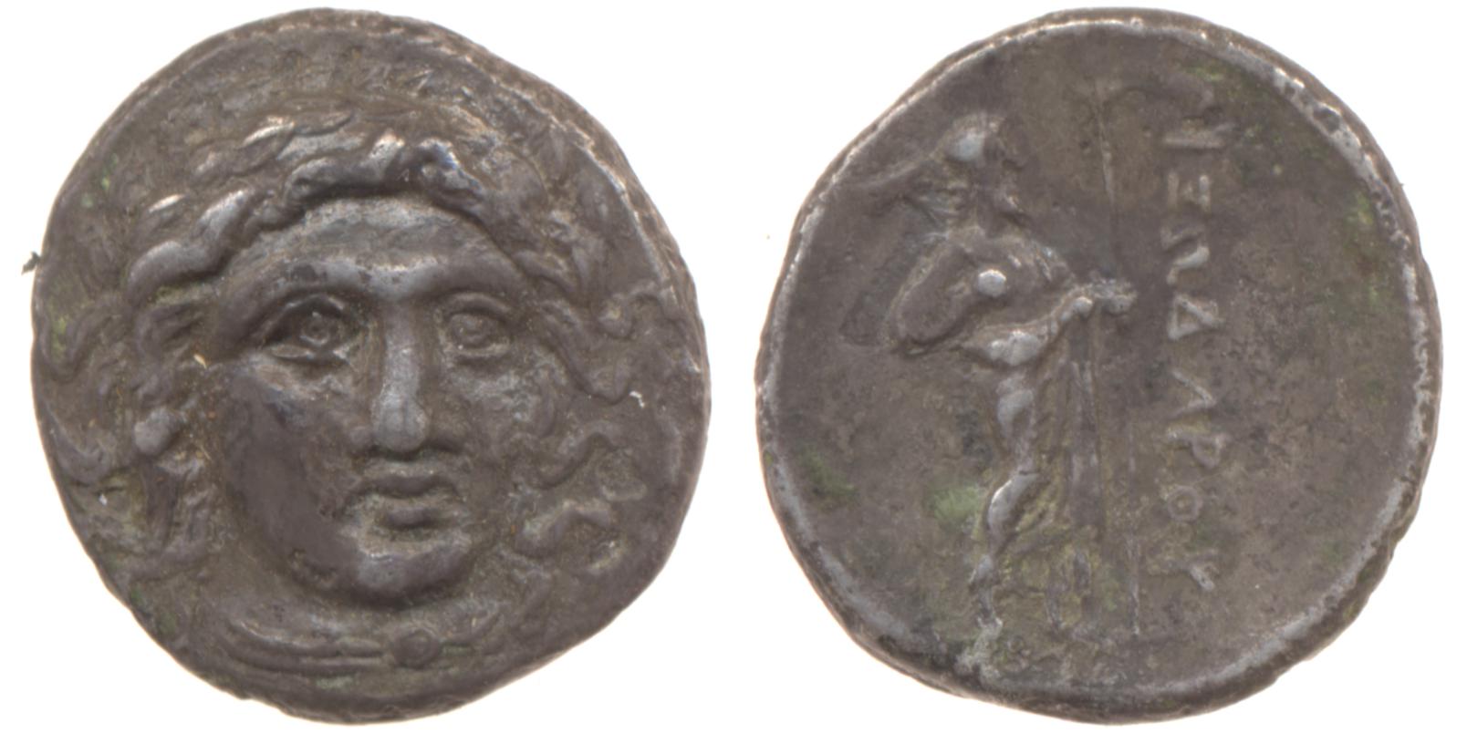 Pixodarus of Caria Halicarnassus Konuk 1998 A1, аверс, Британский музей