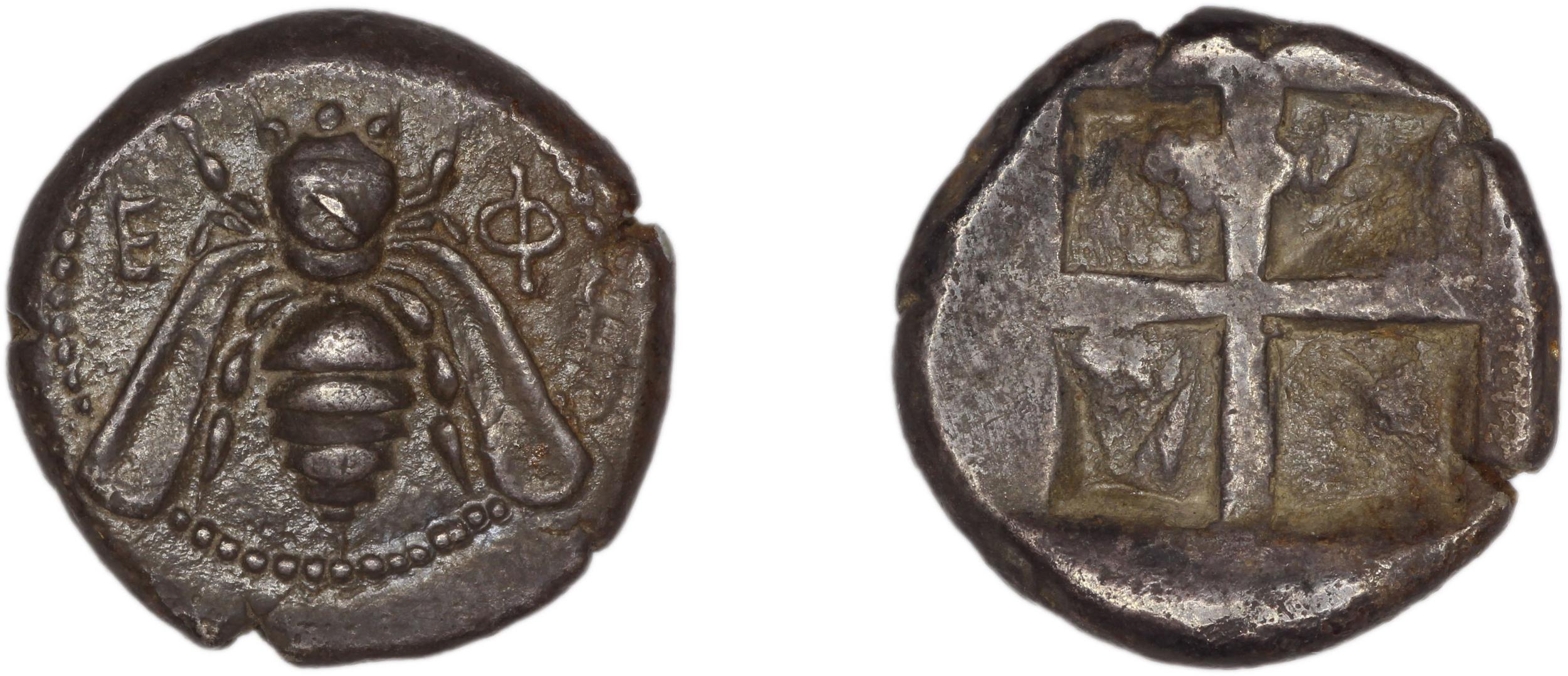 obverse Ephesus Kinns and Holt 2023 Period I, AR I-II
