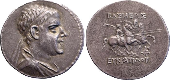 obverse Bactrian and Indo-Greek Coinage Eucratides I 1.1
