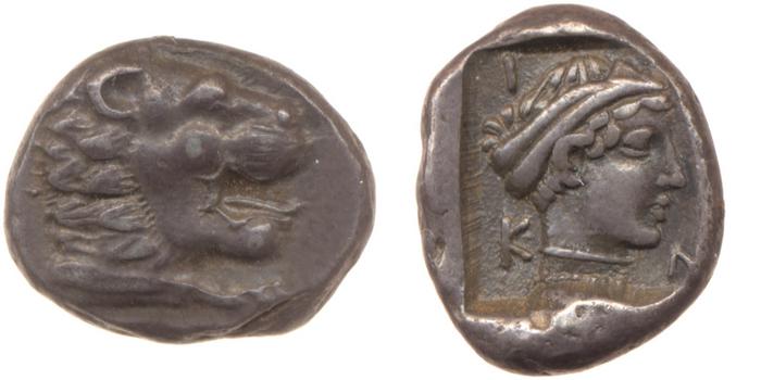 Cnidus Cahn 1970 Series VI, реверс, bm