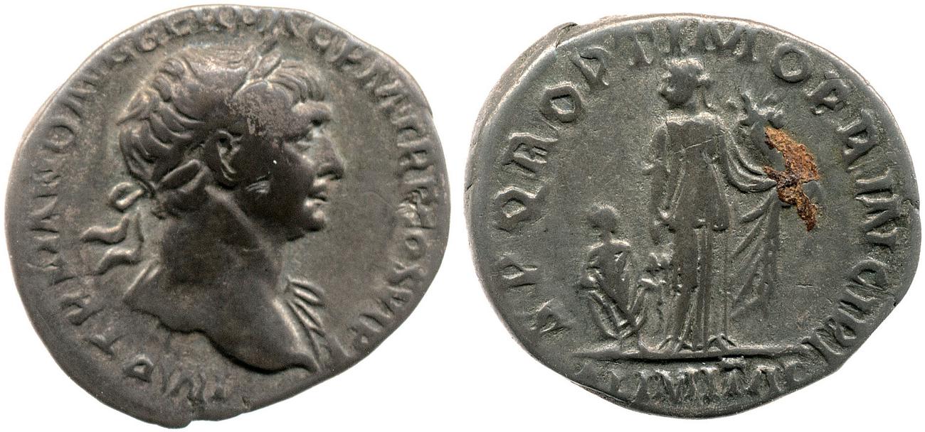 RIC II Trajan 243, аверс, bm