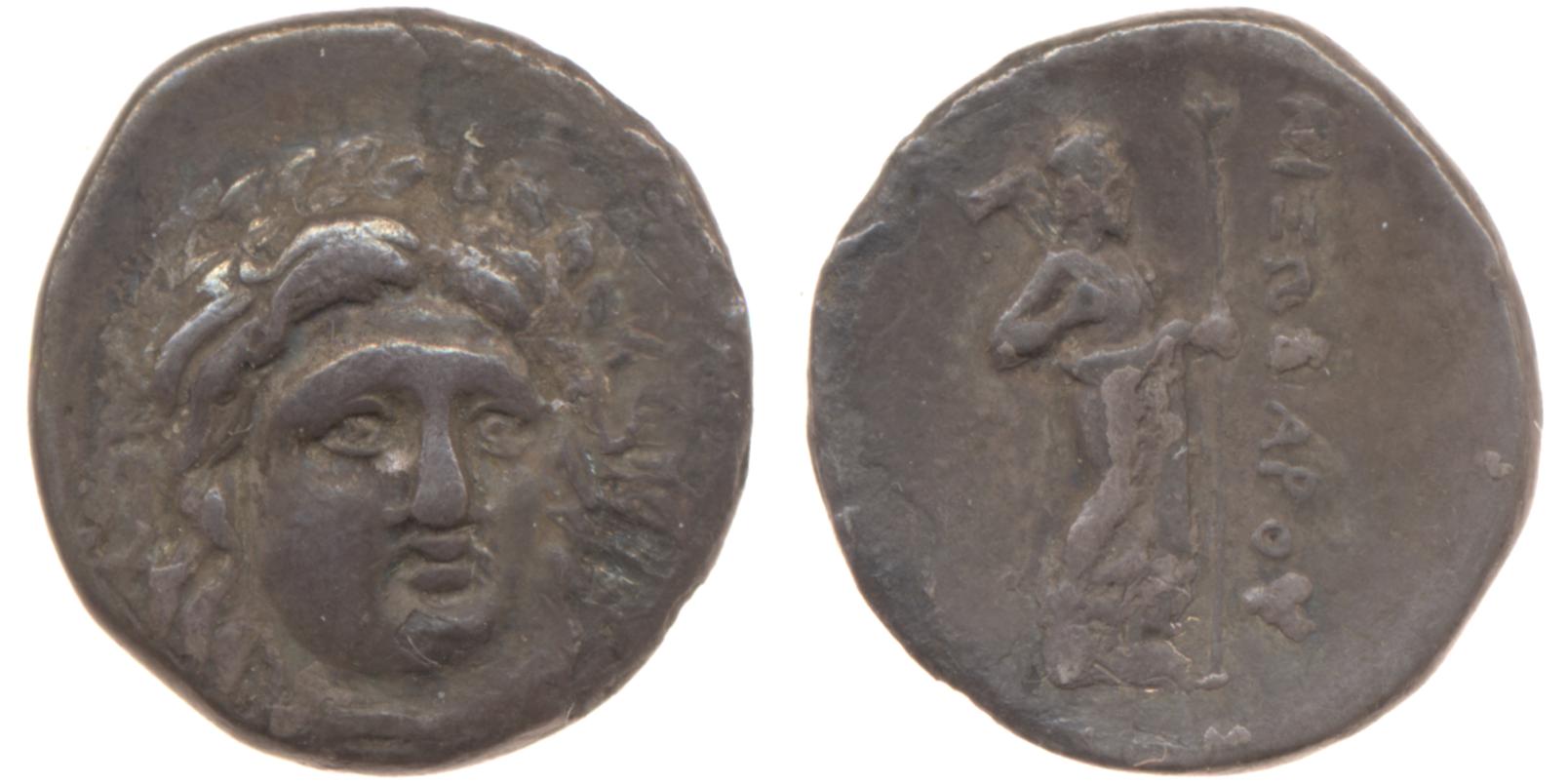 Pixodarus of Caria Halicarnassus Konuk 1998 A1, аверс, Британский музей