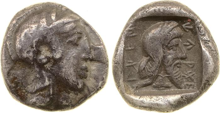Kherei Xanthus Mørkholm and Zahle 1976 37-42, реверс, Британский музей