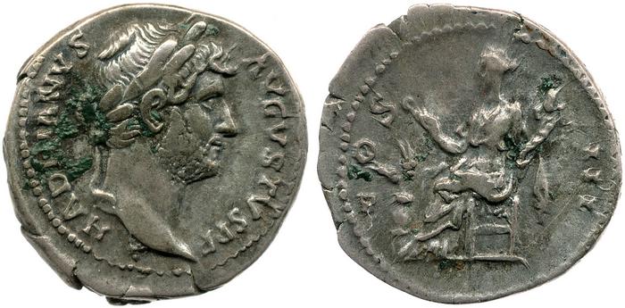 RIC II, Part 3 (second edition) Hadrian 911, реверс, bm