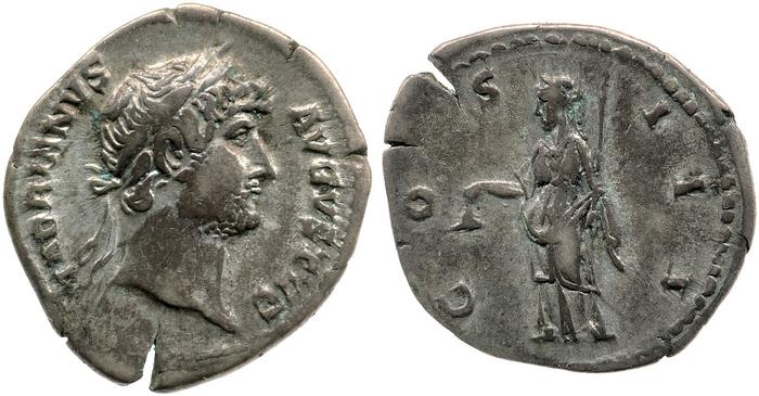RIC II, Part 3 (second edition) Hadrian 720, реверс, Британский музей