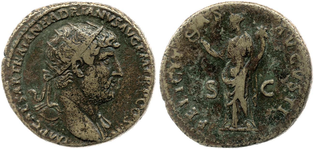 obverse RIC II, Part 3 (second edition) Hadrian 609