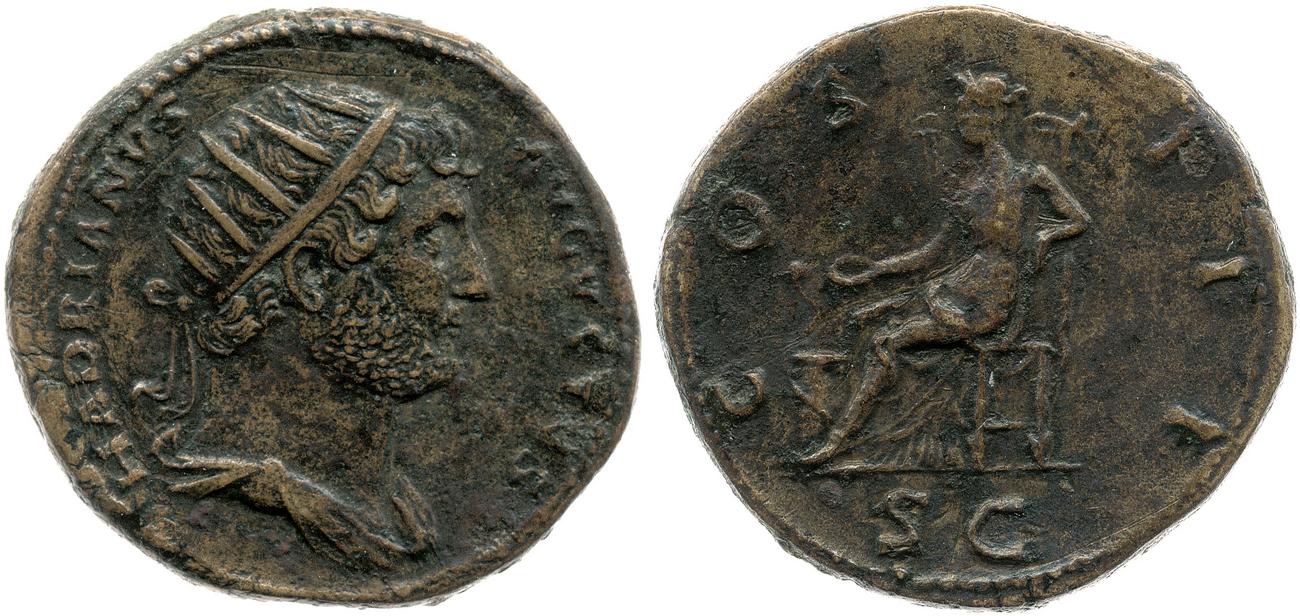 obverse RIC II, Part 3 (second edition) Hadrian 878
