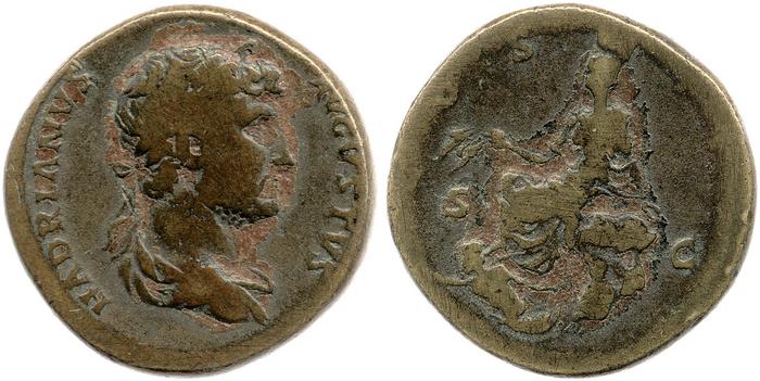 RIC II, Part 3 (second edition) Hadrian 750, реверс, bm