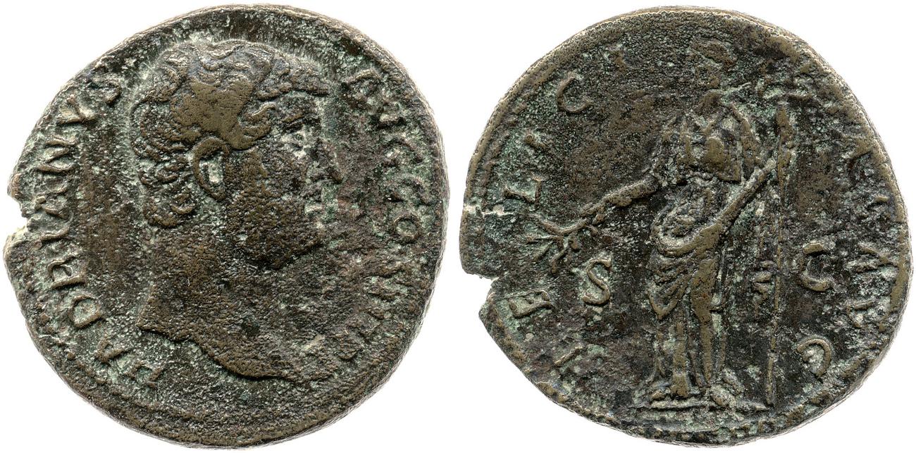 obverse RIC II, Part 3 (second edition) Hadrian 2259