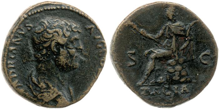 RIC II, Part 3 (second edition) Hadrian 1659, реверс, Британский музей
