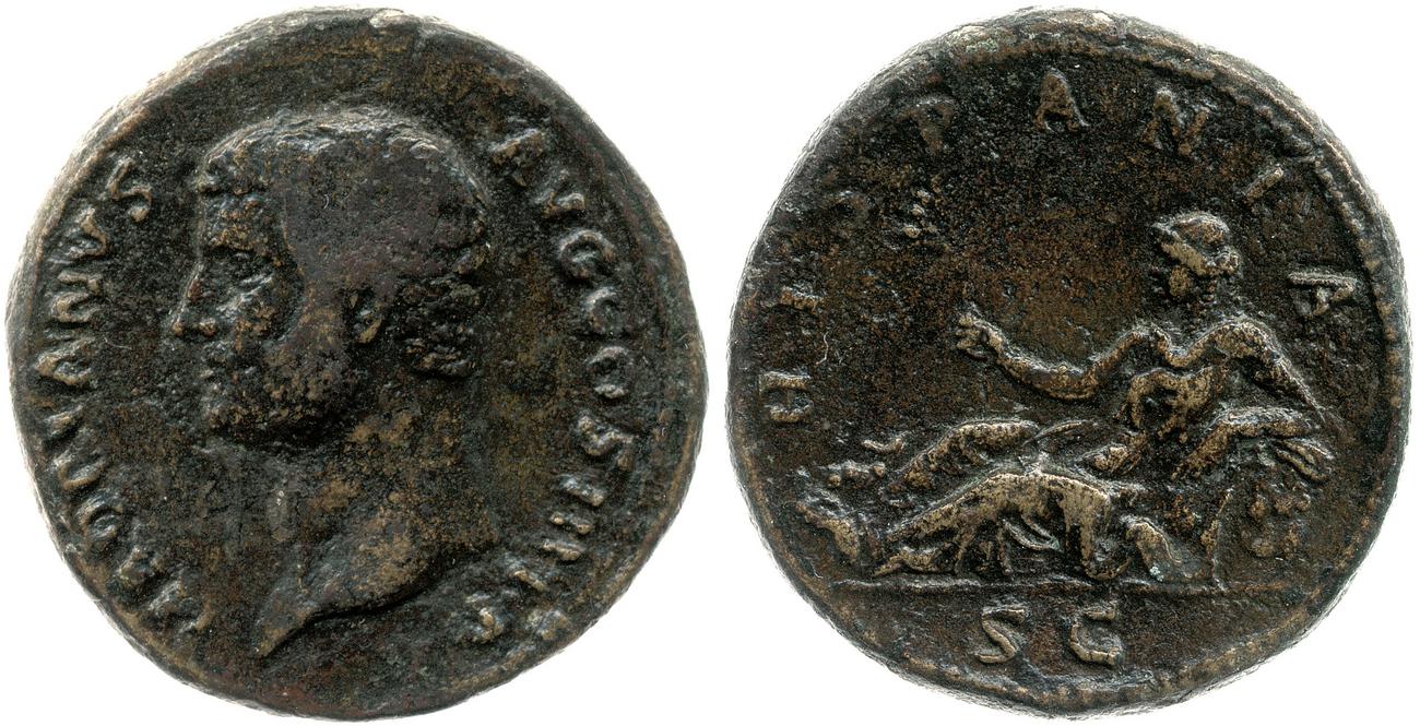 obverse RIC II, Part 3 (second edition) Hadrian 1670