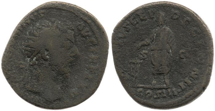 RIC III Marcus Aurelius 1018, реверс, bm