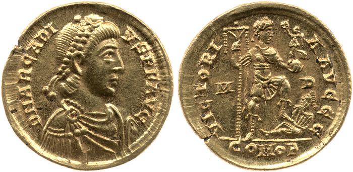 RIC X Honorius 1205, реверс, bm