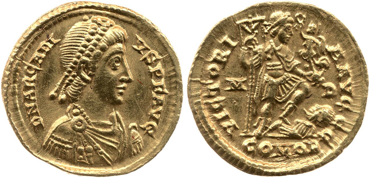 RIC X Honorius 1205, аверс, bm