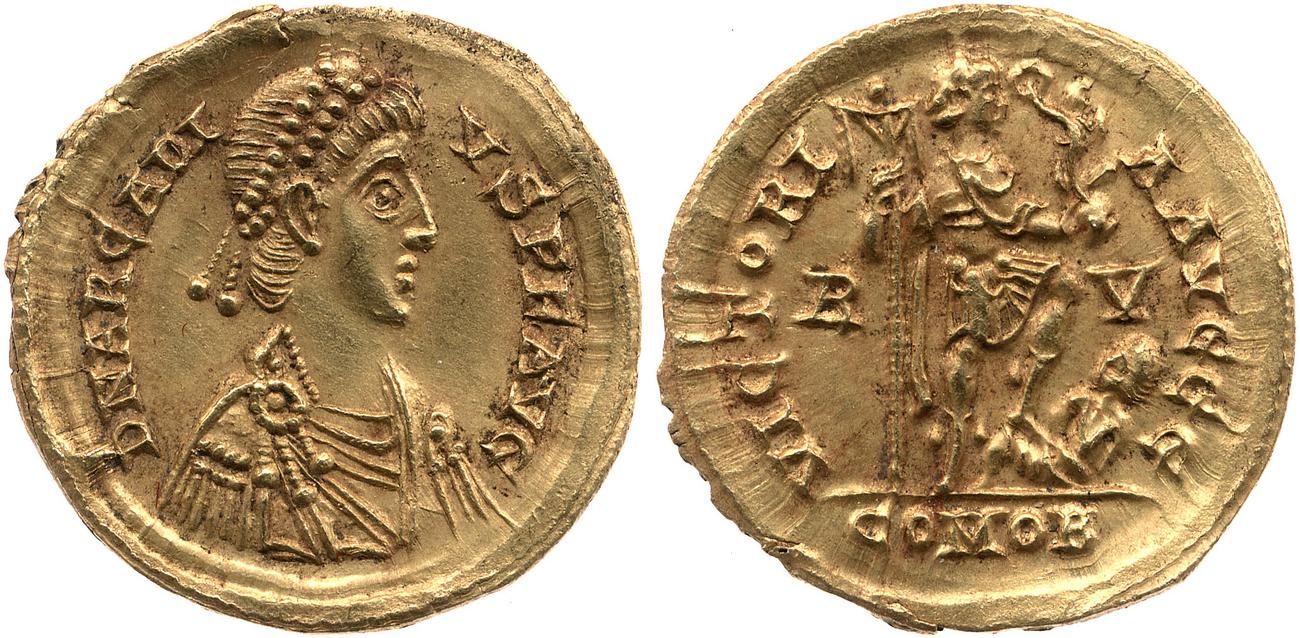 RIC X Honorius 1286, аверс, bm