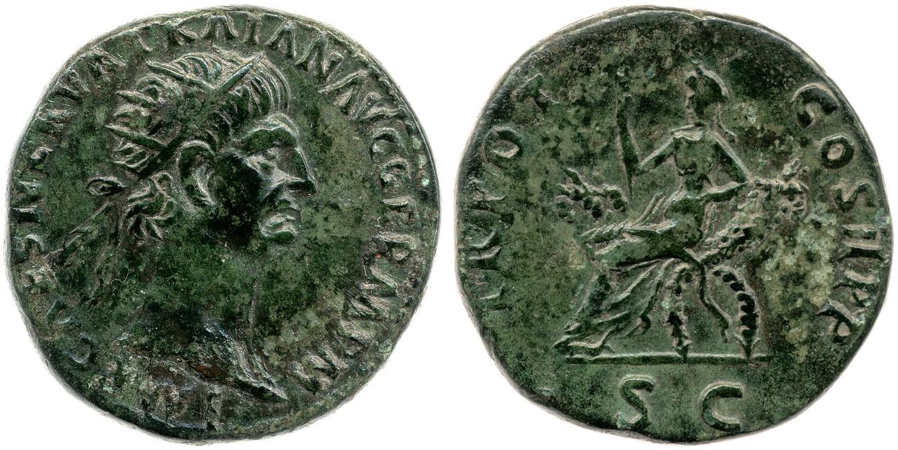 RIC II Trajan 398, аверс, bm