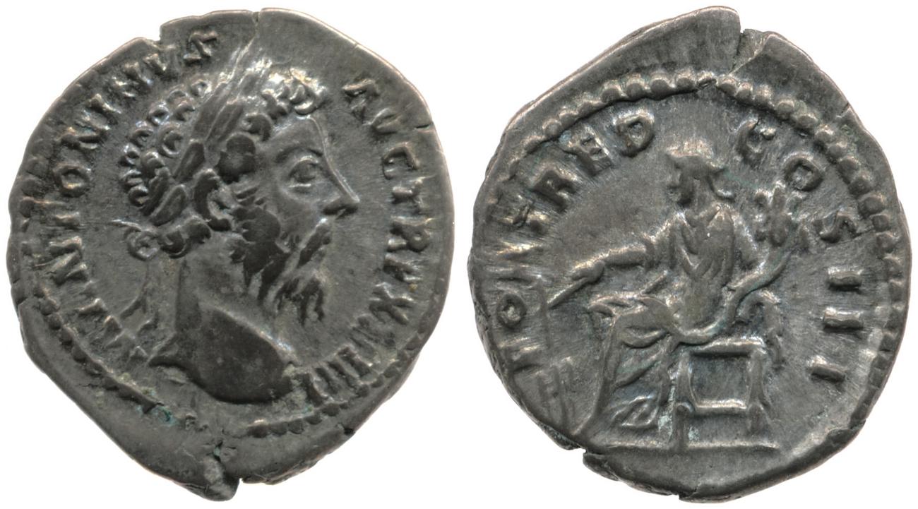 аверс RIC III Marcus Aurelius 220