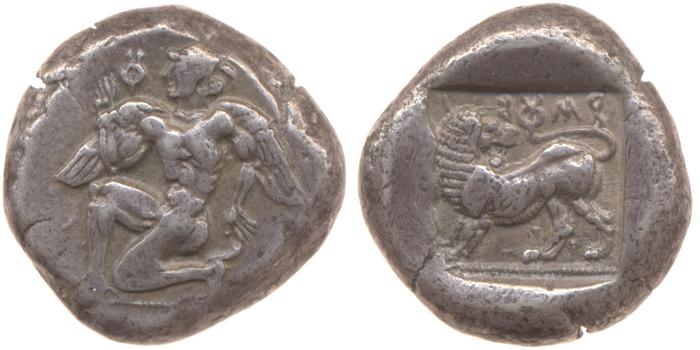реверс Uncertain Carian mint B Konuk 2007 M33-6