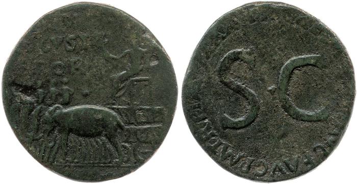RIC I (second edition) Tiberius 56, реверс, bm