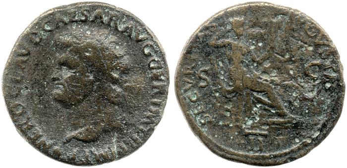RIC I (second edition) Nero 405, реверс, bm