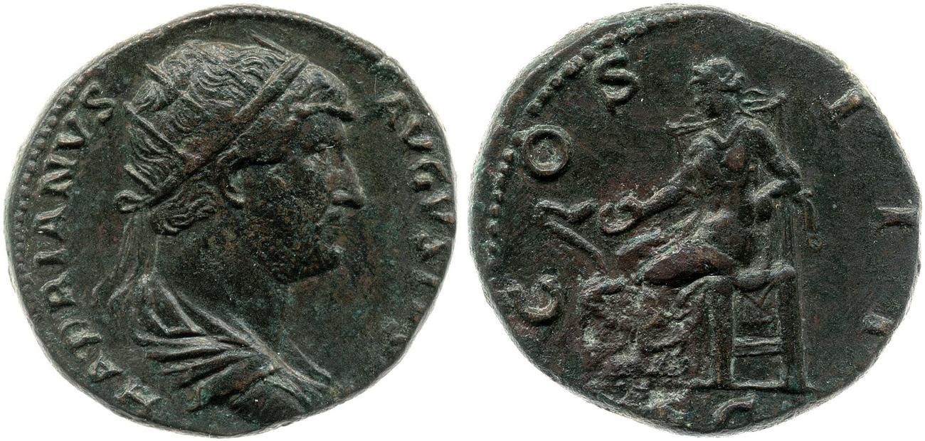 obverse RIC II, Part 3 (second edition) Hadrian 879