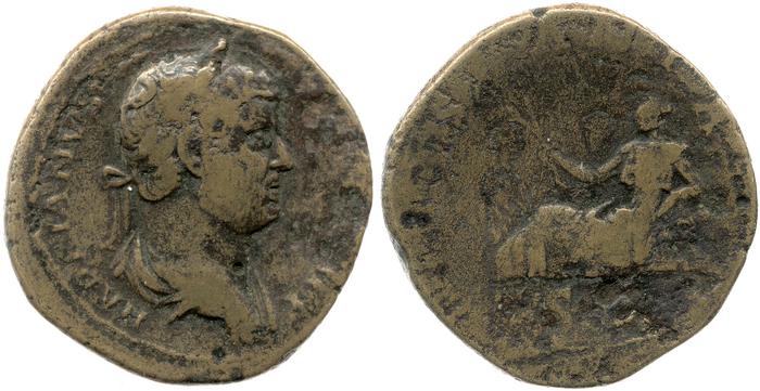RIC II, Part 3 (second edition) Hadrian 1671, реверс, Британский музей