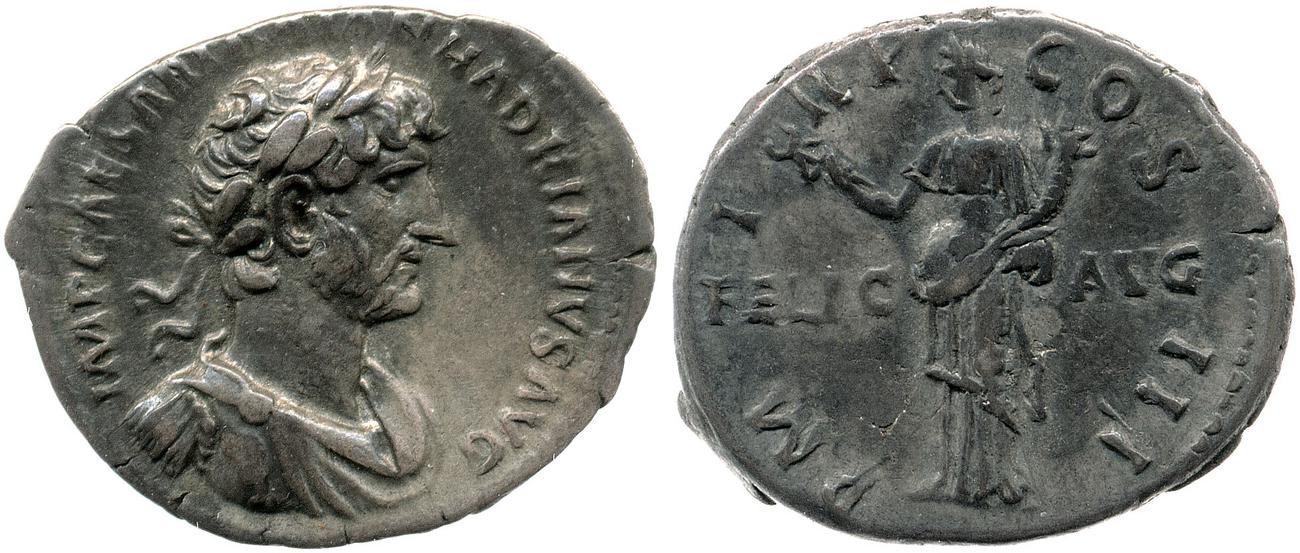 obverse RIC II, Part 3 (second edition) Hadrian 209