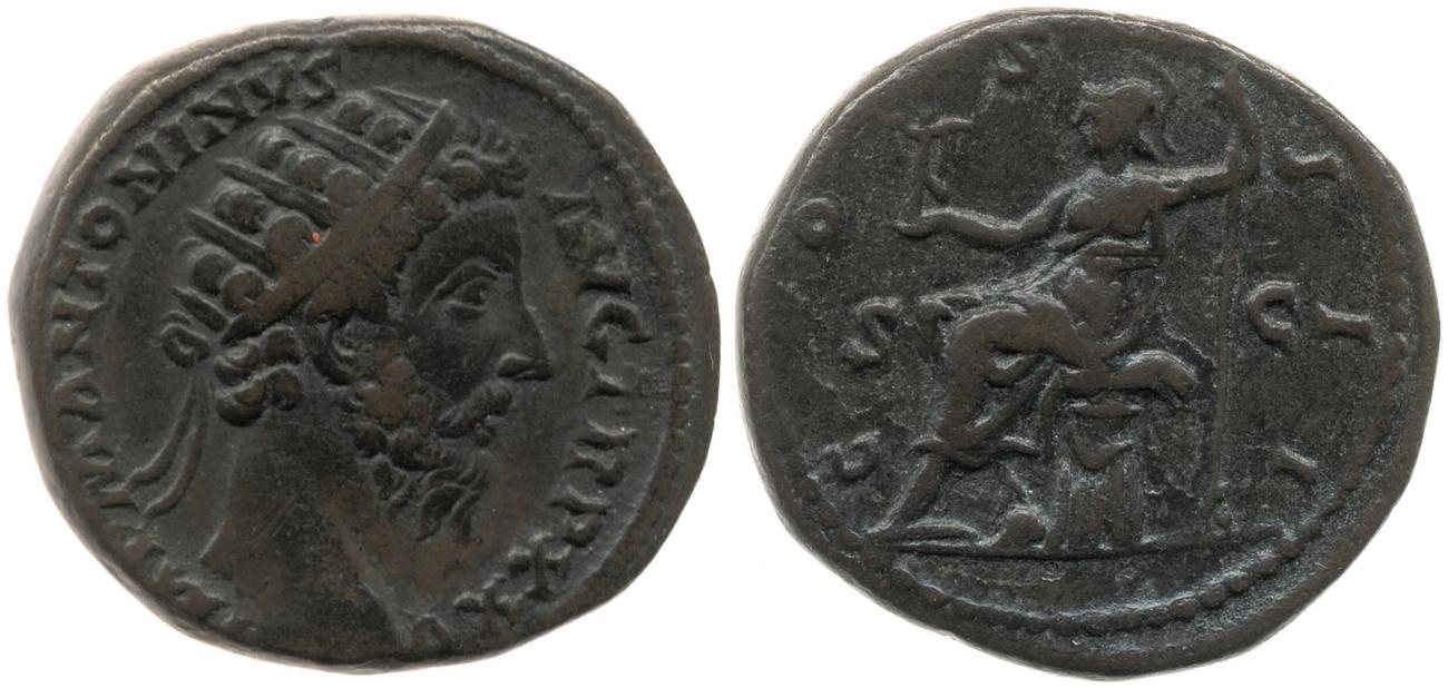 аверс RIC III Marcus Aurelius 996