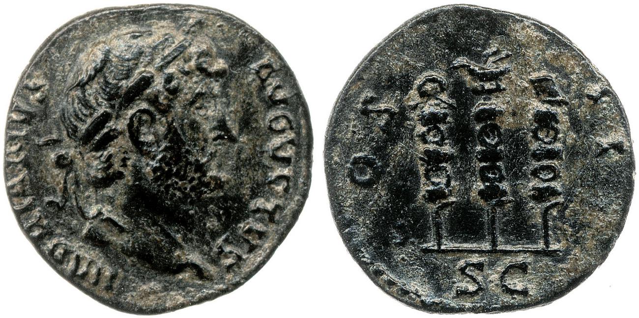 аверс RIC II, Part 3 (second edition) Hadrian 888