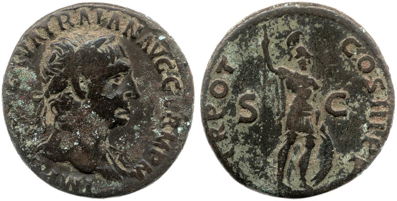 RIC II Trajan 410, аверс, bm