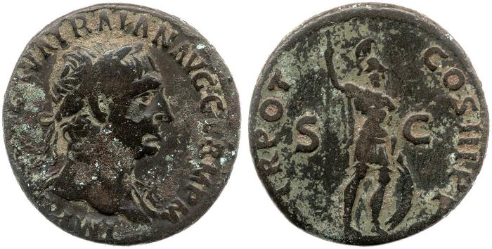 RIC II Trajan 410, реверс, bm