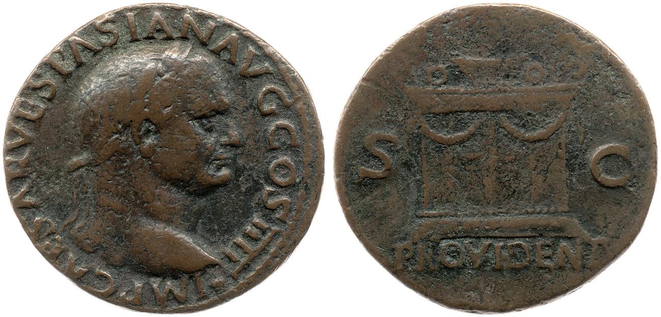 RIC II, Part 1 (second edition) Vespasian 1201, аверс, Британский музей