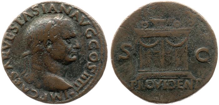RIC II, Part 1 (second edition) Vespasian 1201, реверс, Британский музей