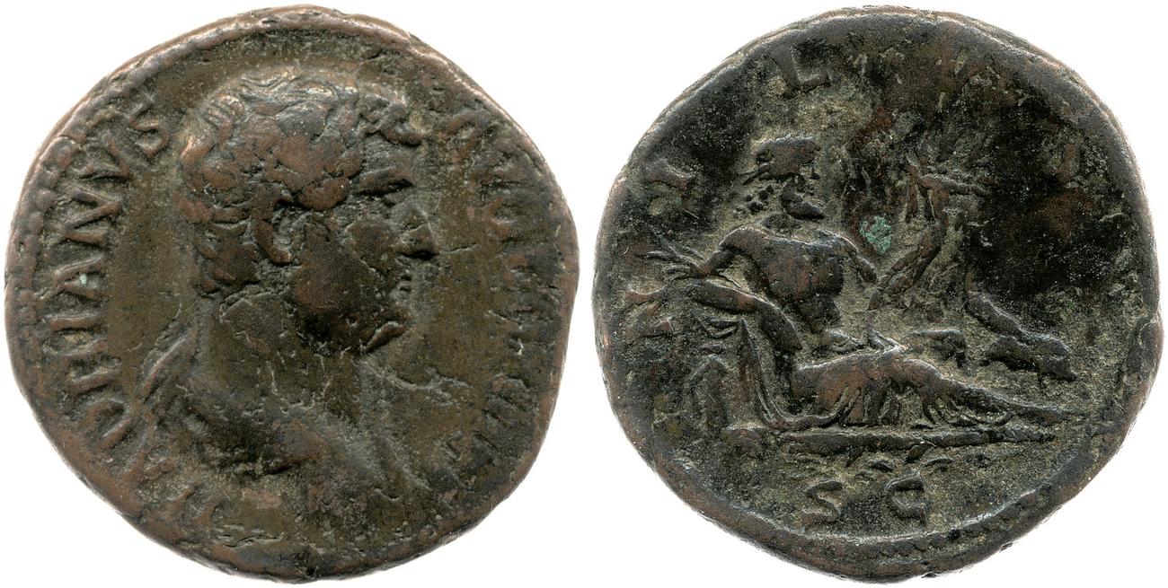 RIC II, Part 3 (second edition) Hadrian 1703, аверс, Британский музей