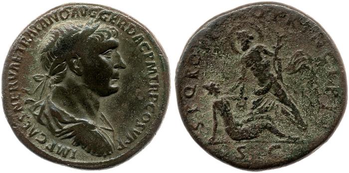 RIC II Trajan 557, реверс, Британский музей