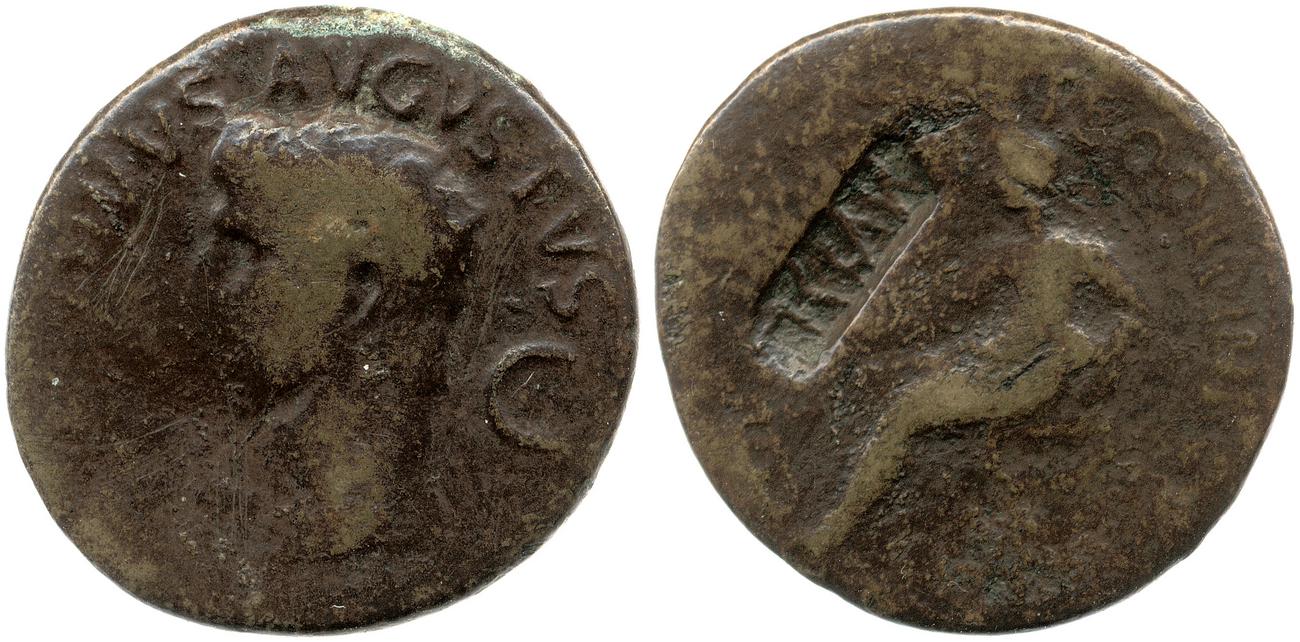 RIC I (second edition) Gaius/Caligula 56, аверс, bm