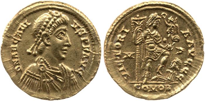 RIC X Honorius 1205, реверс, bm