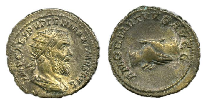 RIC IV Pupienus 9B, реверс, Британский музей