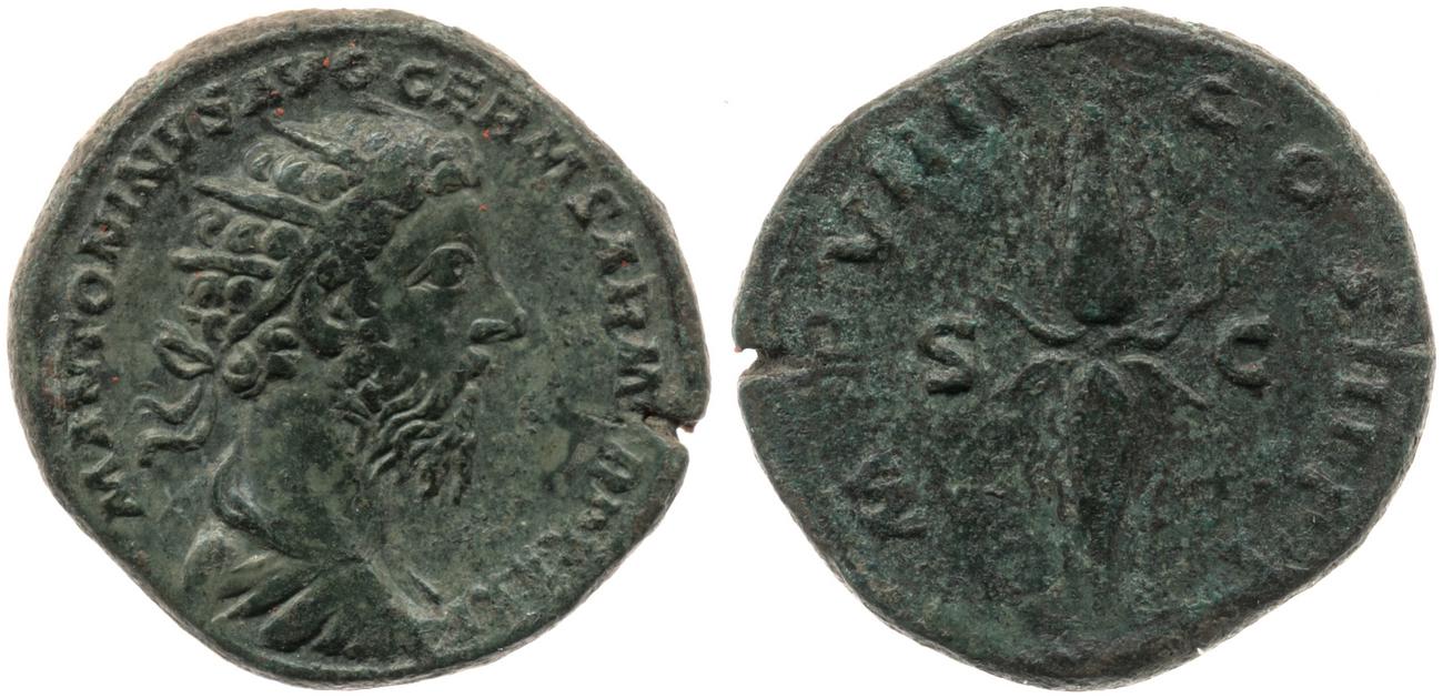RIC III Marcus Aurelius 1220, аверс, Британский музей