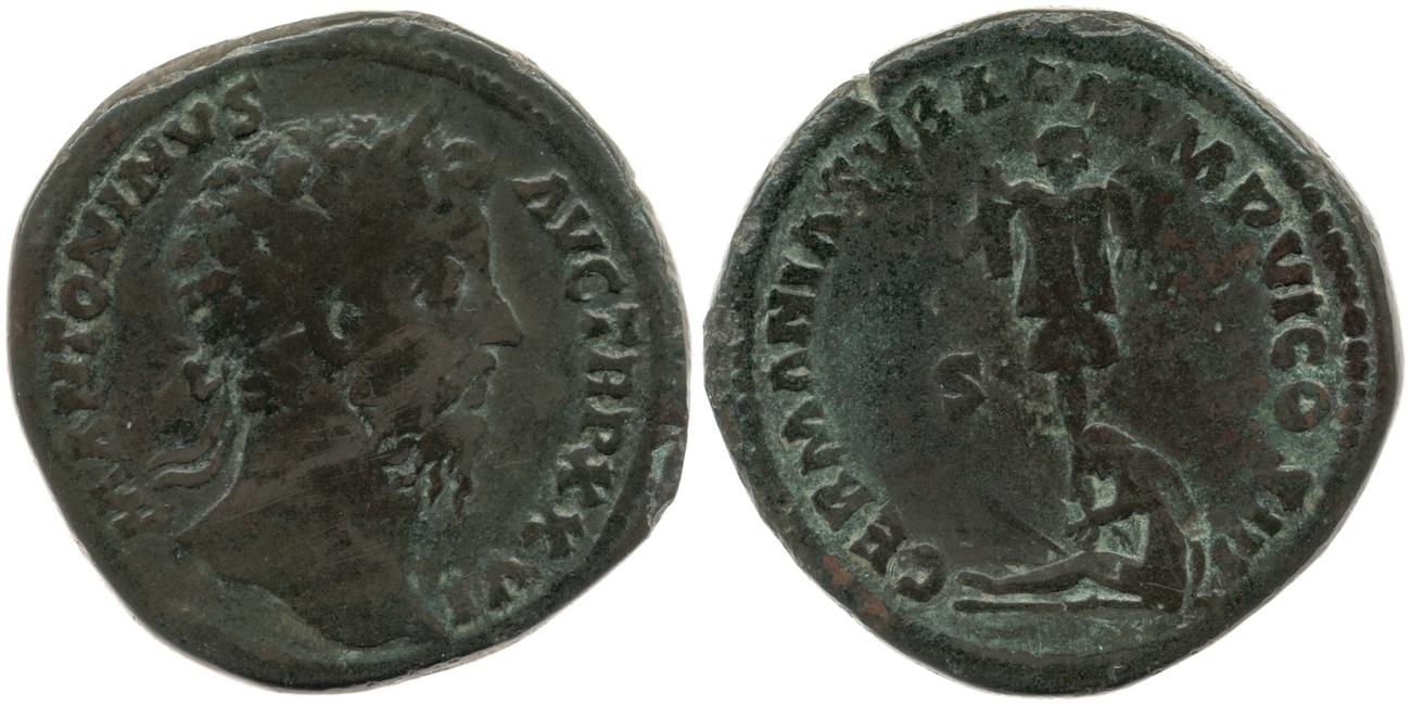 RIC III Marcus Aurelius 1021, аверс, bm
