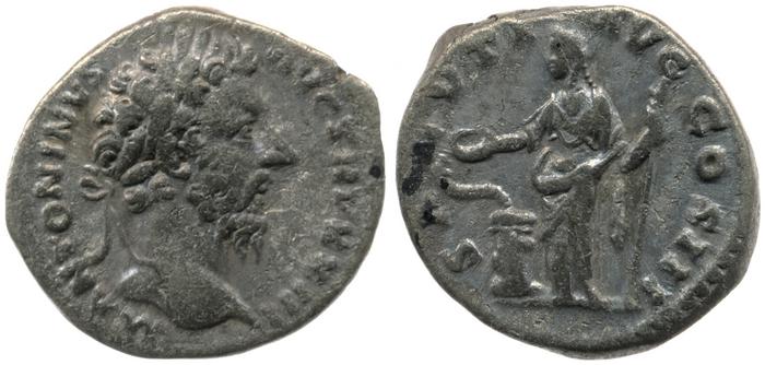 RIC III Marcus Aurelius 207, реверс, bm