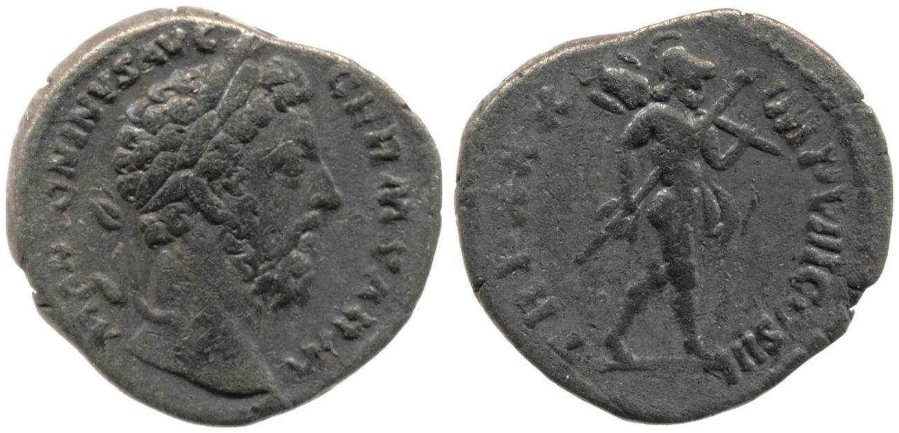аверс RIC III Marcus Aurelius 349
