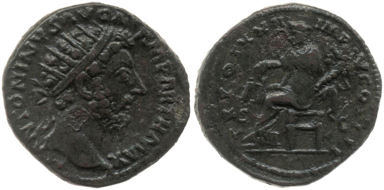 аверс RIC III Marcus Aurelius 961