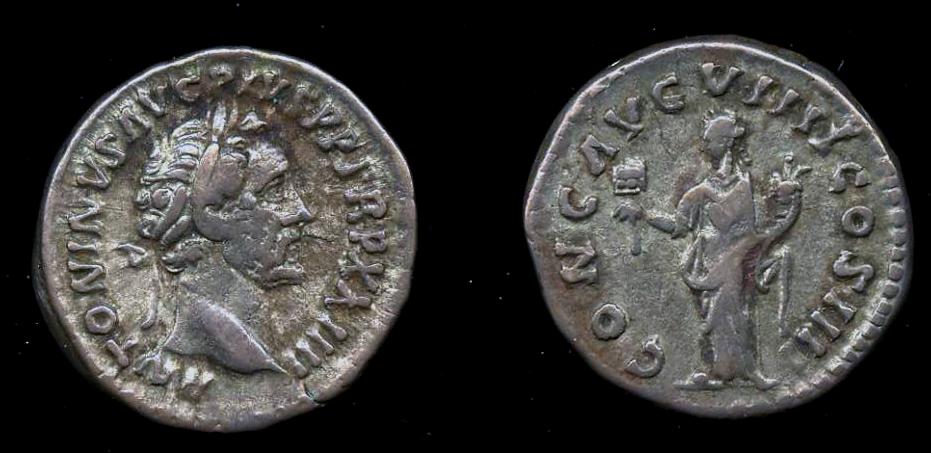 RIC III Antoninus Pius 308, аверс, Британский музей