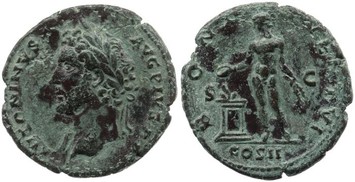 RIC III Antoninus Pius 555B, реверс, Британский музей