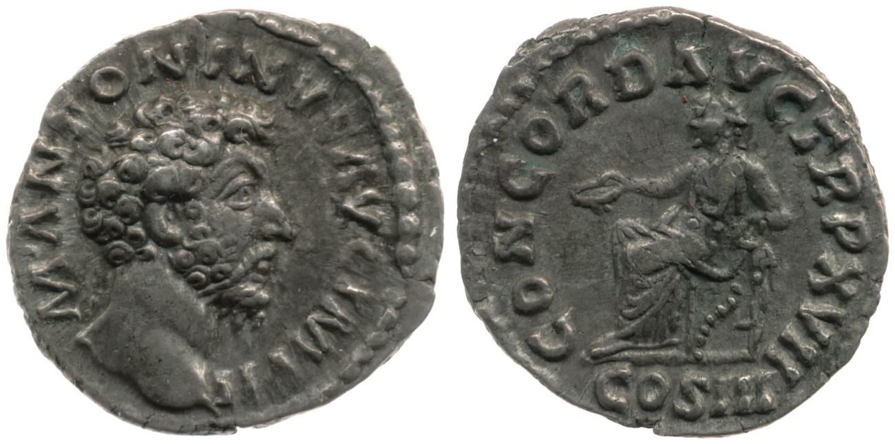 RIC III Marcus Aurelius 62, аверс, Британский музей