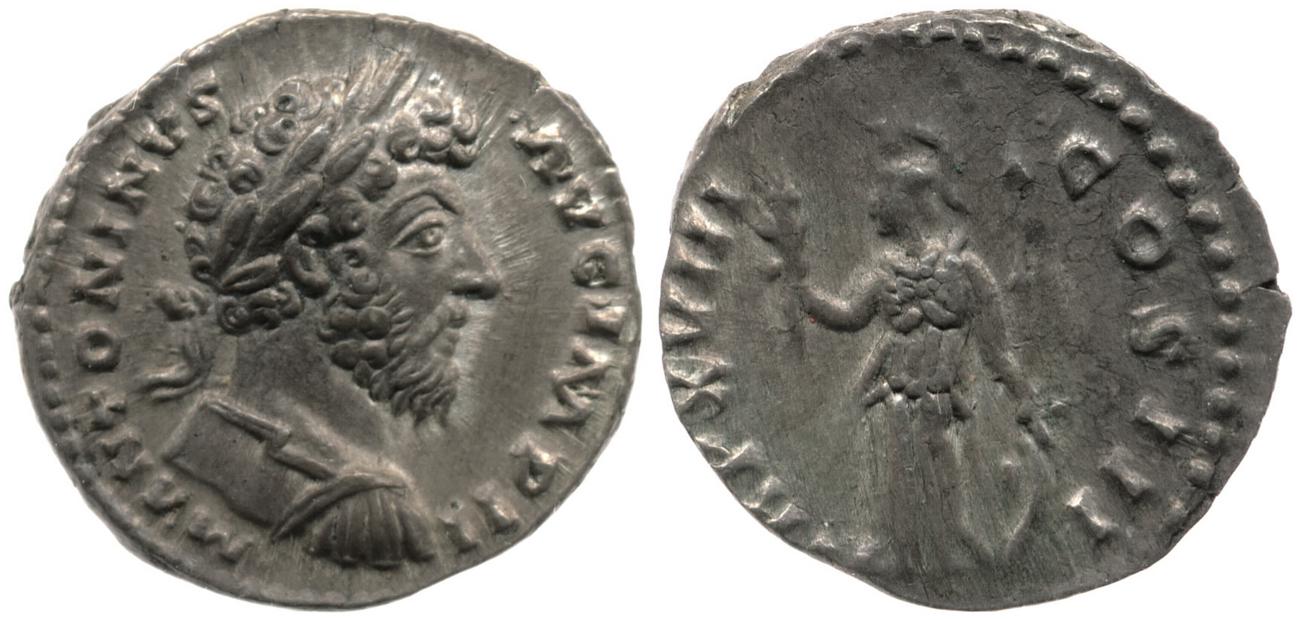 аверс RIC III Marcus Aurelius 105